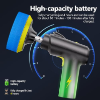 Oppakou leštička na auta, 37W akumulátorová leštička na auta, 3 variabilní rychlosti 4 palcová podložka 2000 mAh bateriová lešti